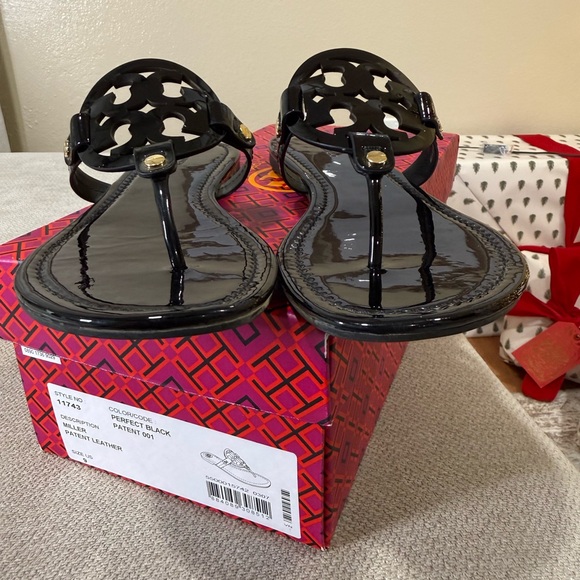Tory Burch Black Miller Sandals - Picture 2 of 5